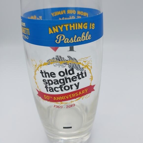 The Old Spaghetti Factory Glass Tumbler Cup 50th Anniversary 2019 - Picture 4 of 4